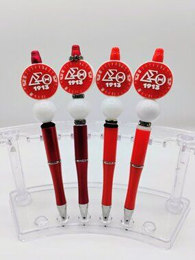 Delta Sigma Theta Beaded Pens 4 count